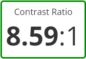 Web Contrast example of 8:59:1